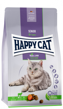 Сухой корм для пожилых кошек и котов Happy Cat Senior Weide-Lamm 29/12 (ягненок)